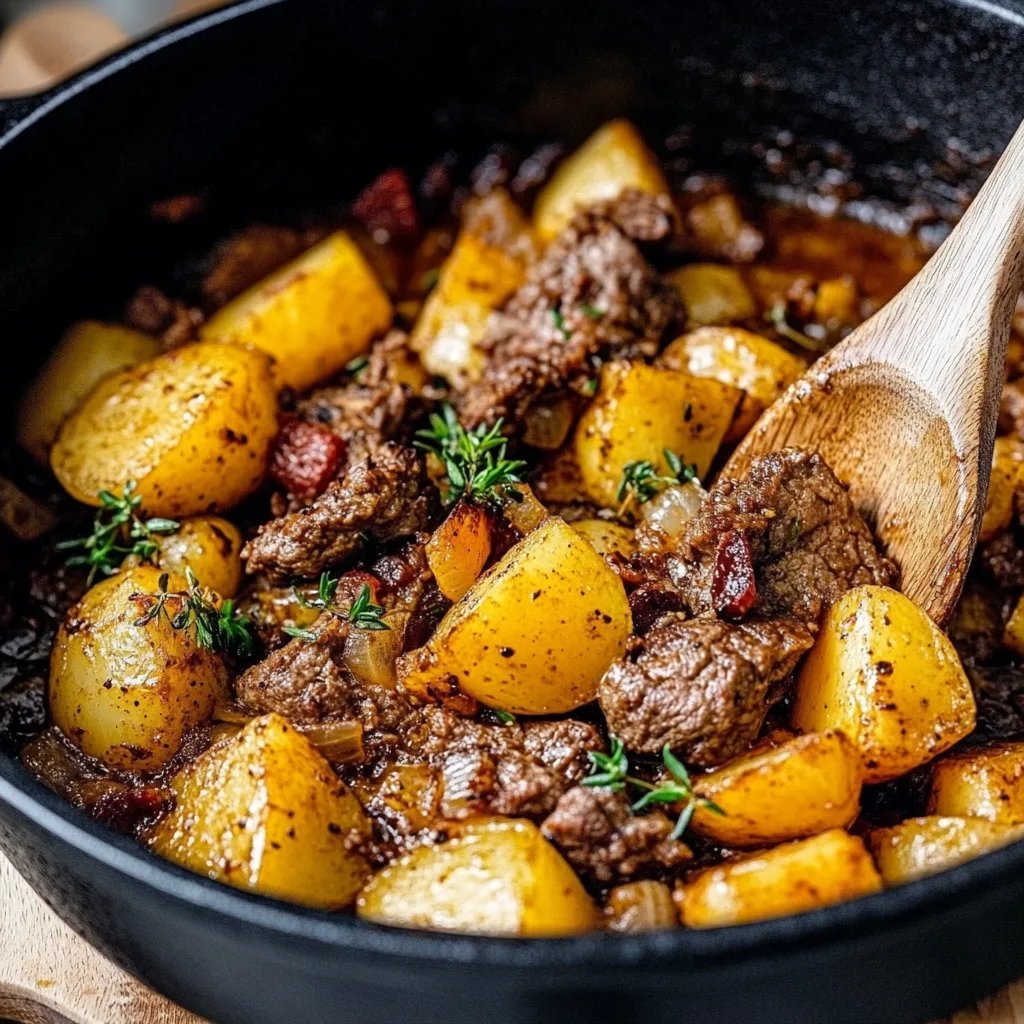 Kartoffelpfanne mit Hackfleisch