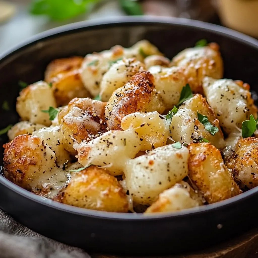 Knoblauch-Parmesan-Hähnchen mit Kartoffeln