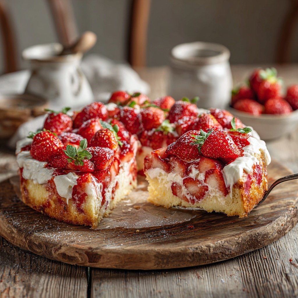 Erdbeerkuchen Mit Quark Und Beeren