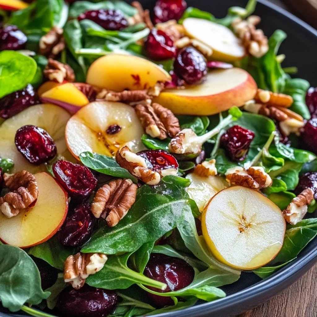 Erfrischender knackiger Apfel-Cranberry-Walnuss-Salat