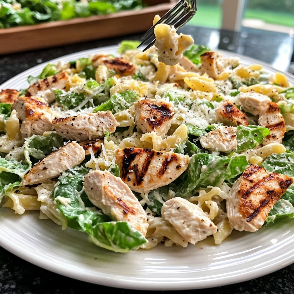 Chicken Caesar Pasta Salat