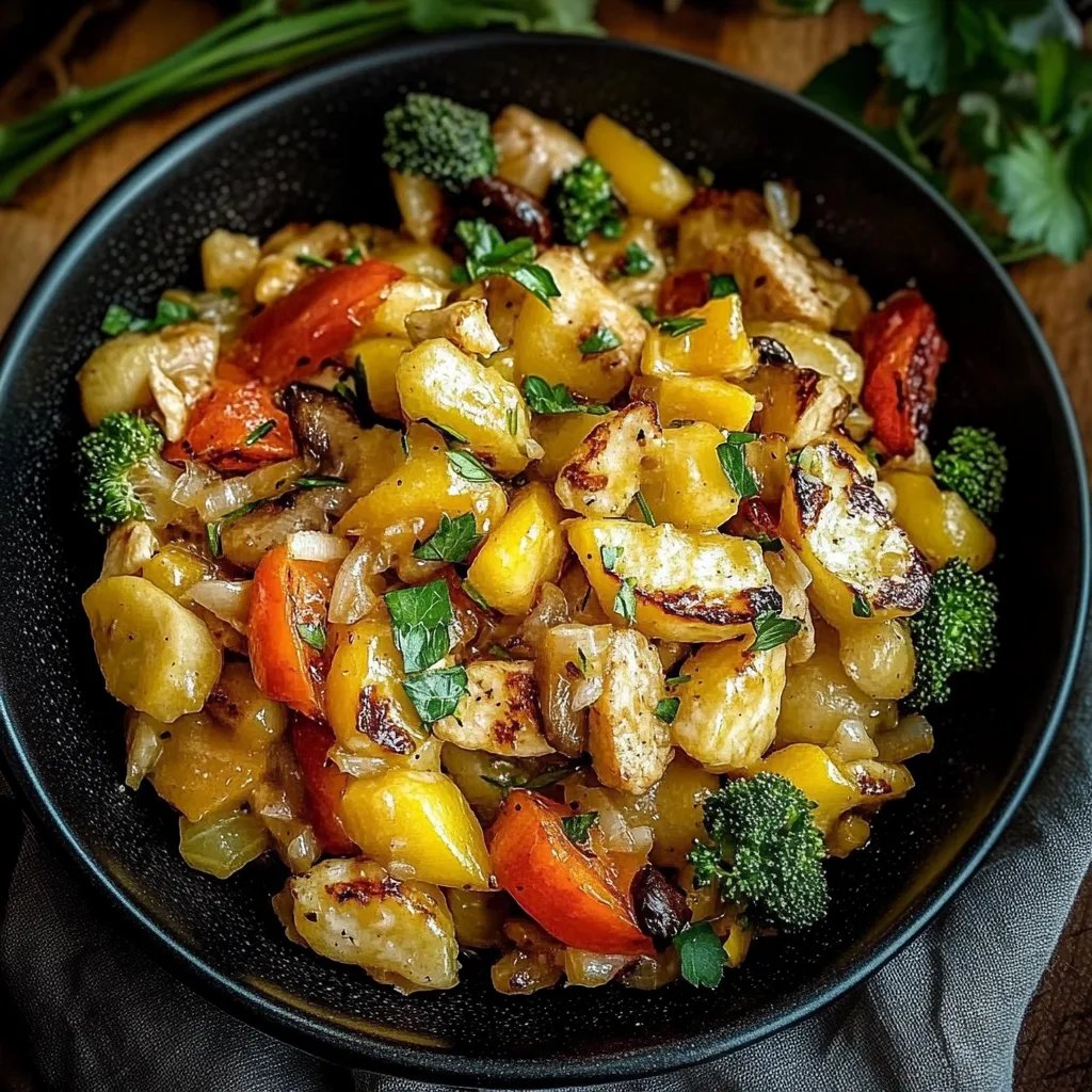 Low Carb Gemüsepfanne mit saftigem Gefügel