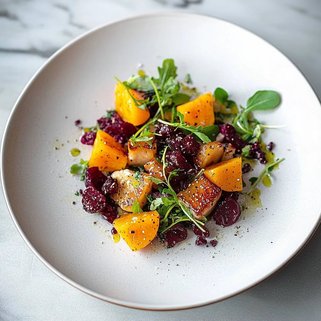 Wintersalat mit karamellisierten Maronen