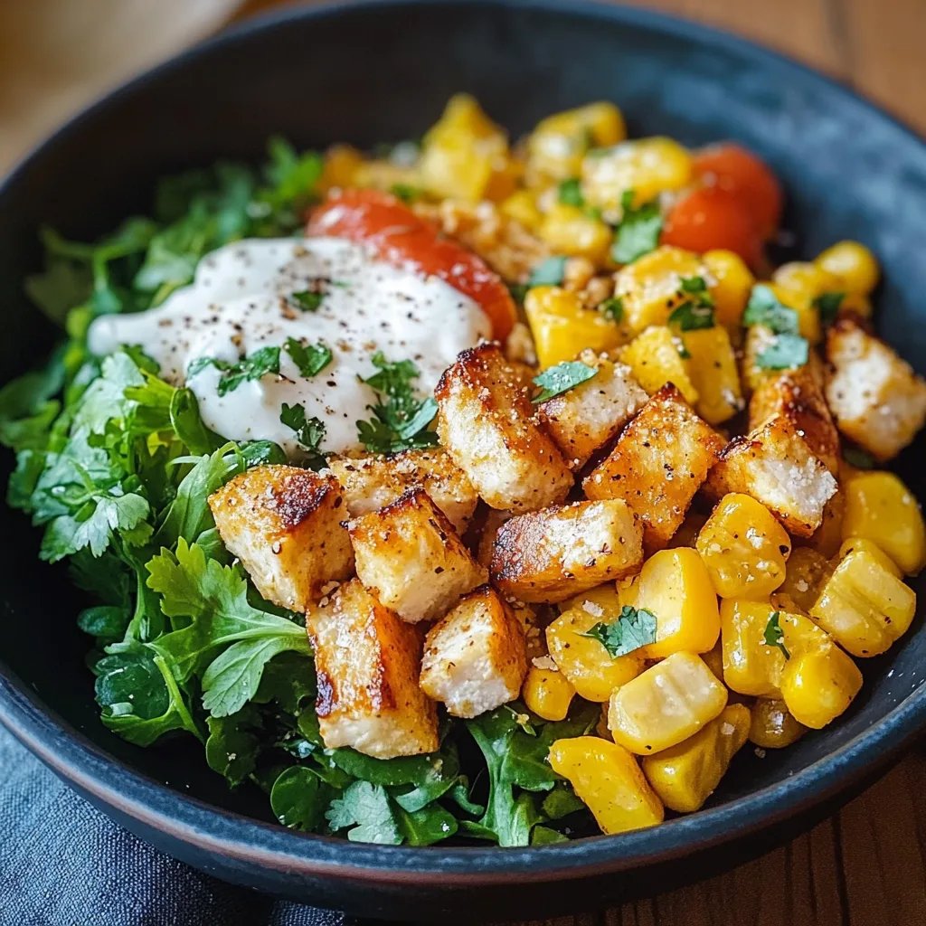 Knusprige Caesar-Hähnchen-Bowl