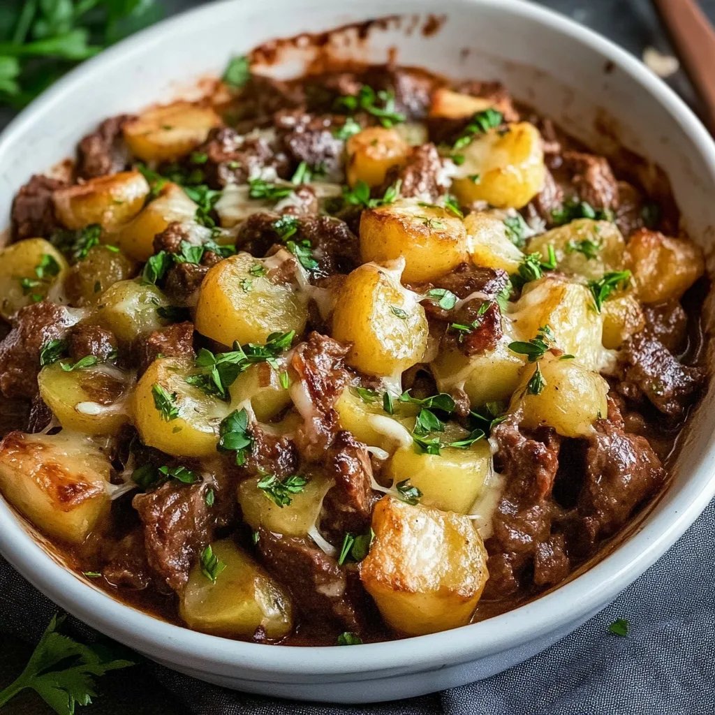 Rosenkohl Auflauf mit Kartoffel und Hackfleisch