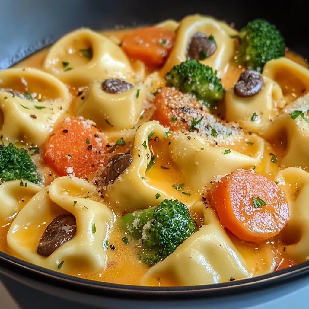 Cremige Gemüse-Tortellini Pfanne